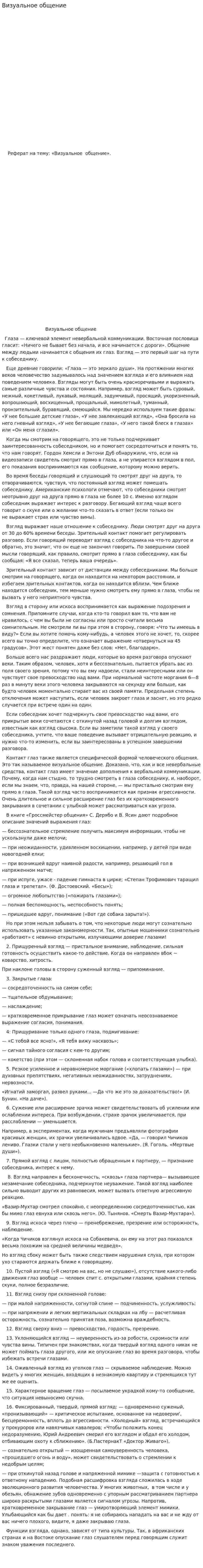 Визуальное общение