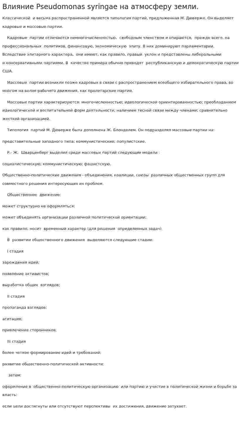 Влияние Pseudomonas syringae на атмосферу земли.