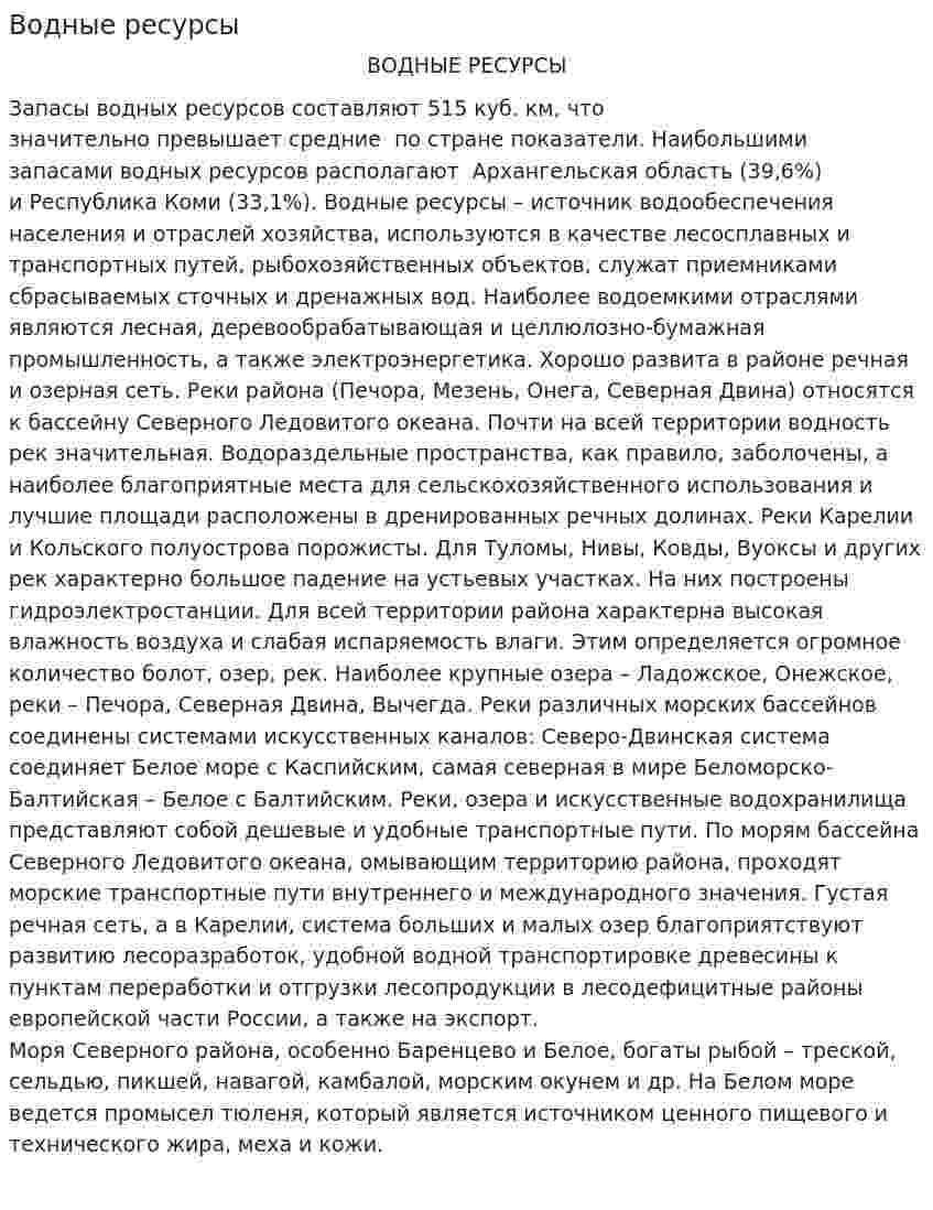 Водные ресурсы. 15
