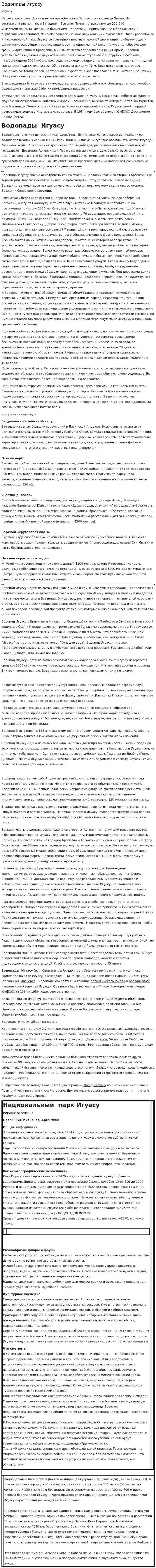 Водопады Игуасу