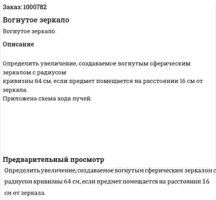Вогнутое зеркало 