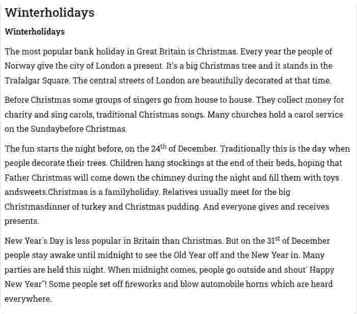 Winterholidays