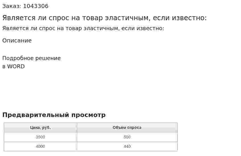 Является ли спрос на товар эластичным, если известно: 
