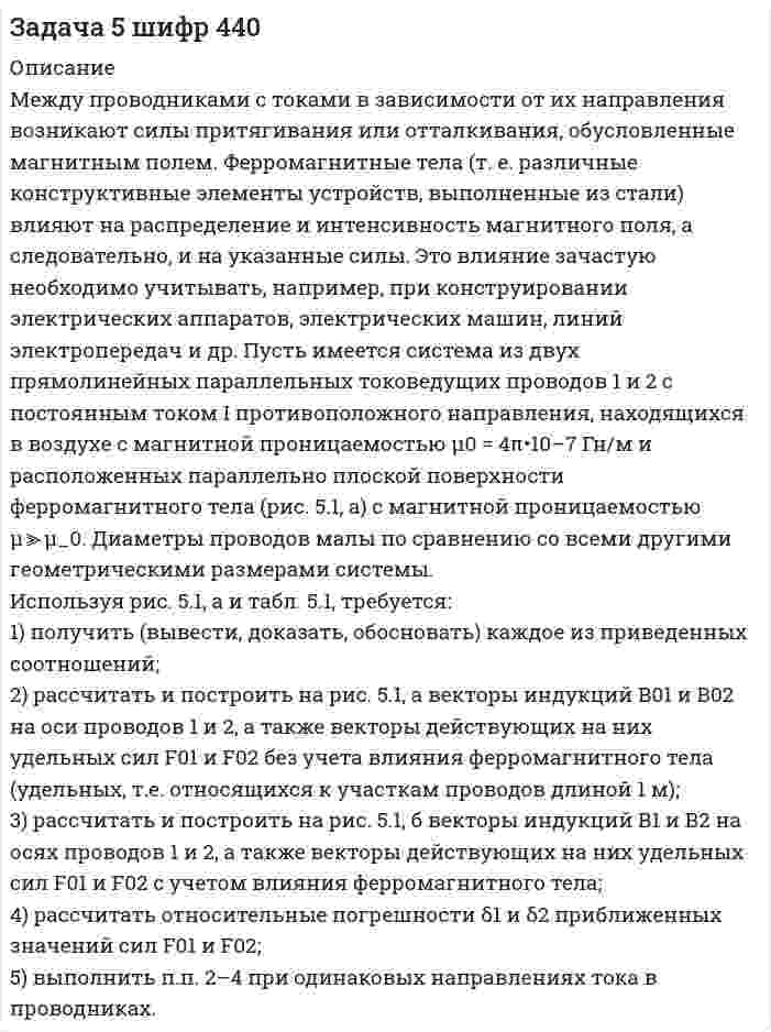      
          Описание
          Задача 61Определить коэффициент совершенства скважины, несовер¬шенной по характеру вскрытия. Забой скважины обсажен и перфорирован при помощи кумулятивного перфоратора, число круглых отверстий на 1 м n=10, диаметр отверстия do=16 мм, длина канала   =100 мм, радиус скважины  =10 см, рассто¬яние до контура питания   = 500 м.  
            
            
            Задача 61 Определить коэффициент совершенства скважиныЗадача 6.1. Рассчитать параметры, режим работы, длину волны линии с распределенными параметрами длиной l работаю-щей при частоте f. Данные к задаче приведены в табл. 6.1. Требуется: Задача 65 В истощенной нефтяной залежи (рис. 45)Задача 6 Определить необходимую разность уровней жидкостЗадача 7 Определить расход воды плотностьюЗадача 8.1. Рассчитать, какое значение pH наблюдалось в дождевой водеЗадача 8.2. Рассчитать pH дождевой воды, находящейся в равновесии с атмосферным воздухомЗадача 4.13 Для измерения расхода в трубопроводе диаметром d1=100мм установлен расходомер Вентури	с диаметром цилиндрической части d2=50мм, к диаметрам широкой и узкой части расходомера подсоединены пьезометры в виде U-образной трубки, Задача 4.28 Из водоёма с помощью центробежного насоса вода подаётся на горное предприятие (рис. 1). Определить высоту расположения оси центробежного насоса над уровнем воды в водоёме hнас, если расход воды Q=30л/с, диаметр трубы d=200, Задача 4 Вар 046 - ГПС ТеплотехникаЗадача 4 Вар 566 - ГПС ТеплотехникаЗадача 51 Используя данные предыдущей задачи, определитЗадача 5.2 Требуется определить аэродинамическое сопротивления автомобиля (высотой h = 1,5 м) путем продувки его модели в аэродинамической трубе. 1. Каков должен быть размер модели hм для соблюдения подобия (равенство Re), Вариант 2Задача 53. Точка М движется относительно системы отсчёта Oxyz, которая произвольным образом движется относительно неподвижной системы отсчёта O1x1 y1z1. Укажите правильное продолжение определения:Относительной скоростью точки М называется .... 
