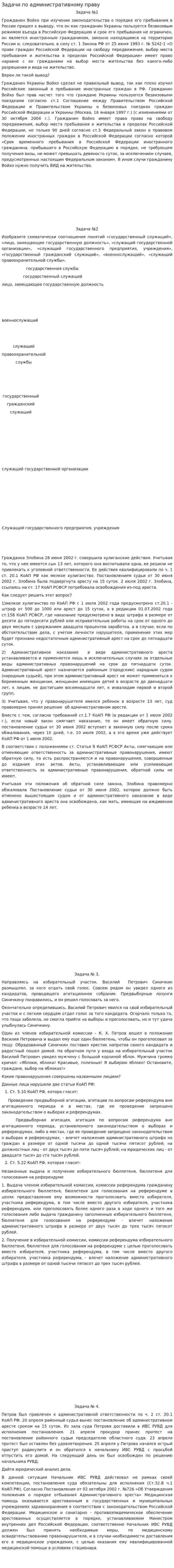 Задачи по административному праву. 3