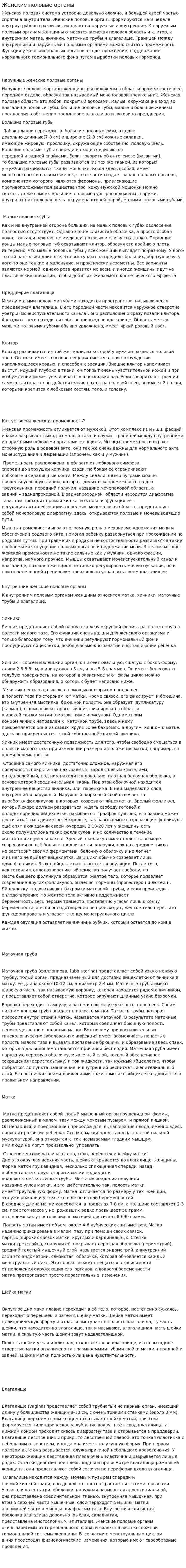 Женские половые органы