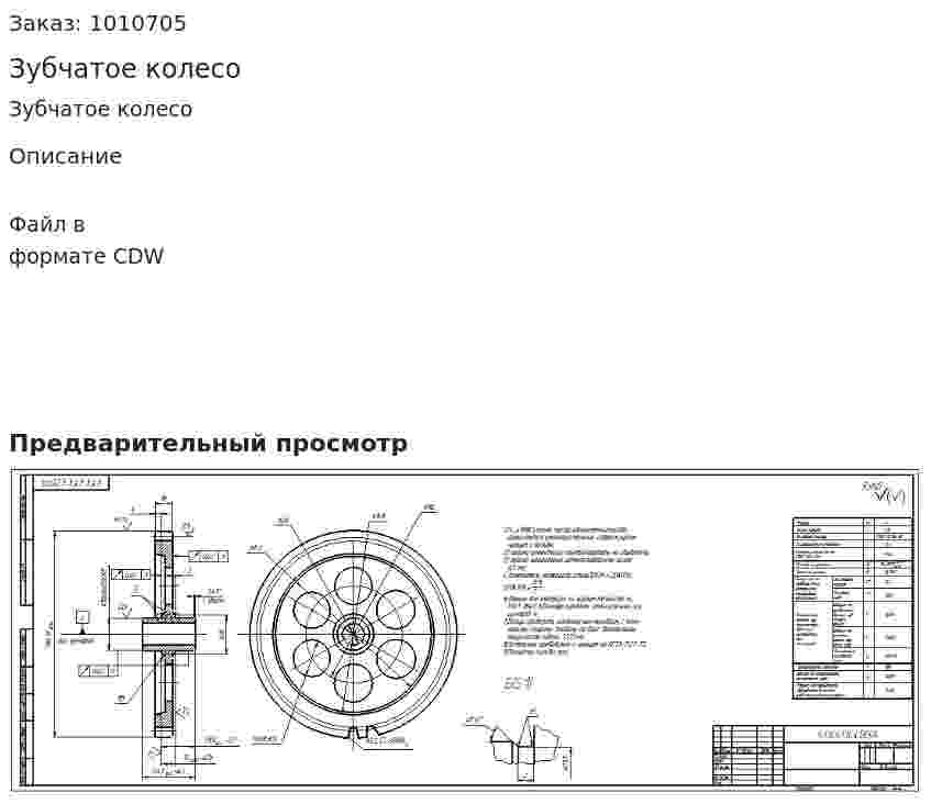 Зубчатое колесо 