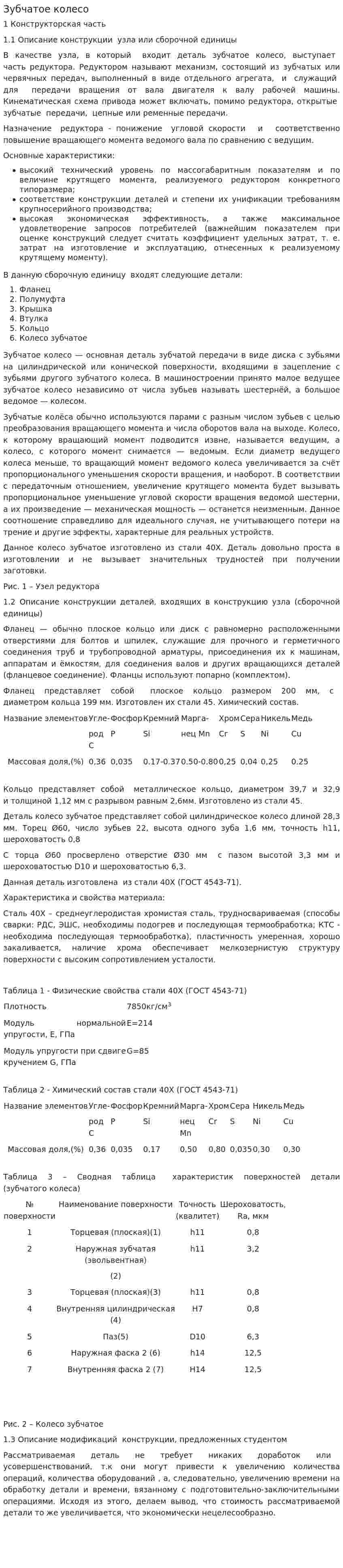 Зубчатое колесо