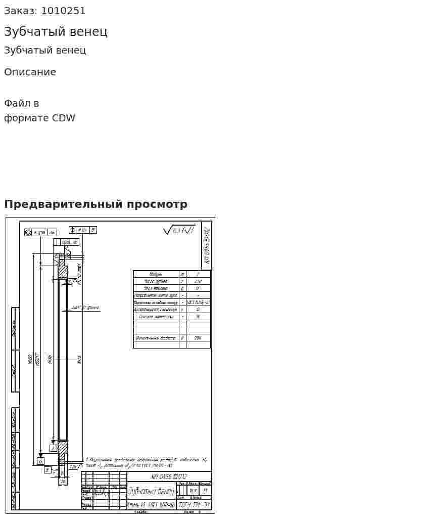 Зубчатый венец 